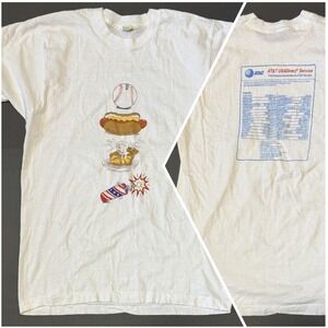 SCREEN STARS - Men's VTG 80s T-Shirt - AT&T American Flag July 4th USA Made - XL